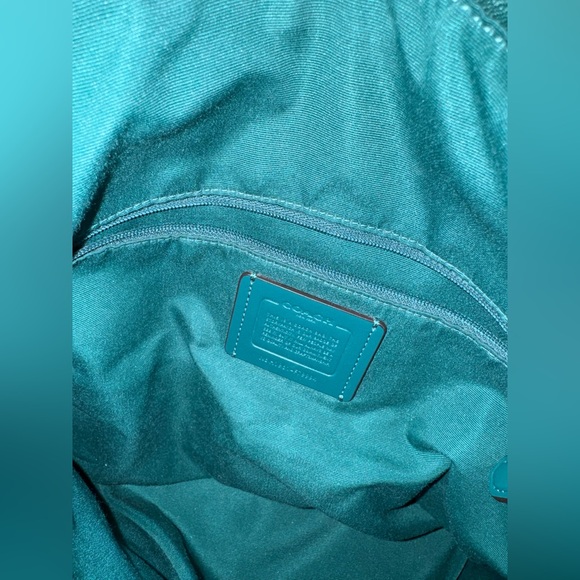 Coach Marlon Hobo Viridian / Teal-Green shoulder bag - Picture 5 of 9